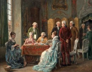 La Signature Du Contrat by Leon Marie Constant Dansaert