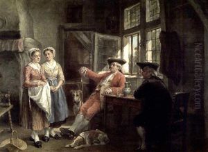 Scene De Taverne by Leon Marie Constant Dansaert