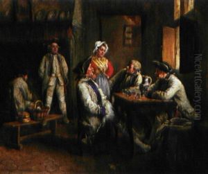In De Herberg by Leon Marie Constant Dansaert