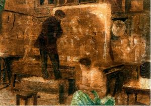 Le Repos Du Modele Et Le Dejeuner (2 Works) by Edouard Dantan