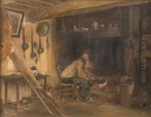Interieur De Pecheur Normand by Edouard Dantan