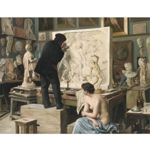 My Father's Studio by Edouard Dantan