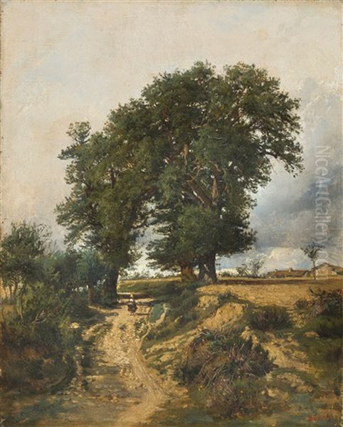 Landschaft Mit Bauerin Auf Einem Weg - view 1
