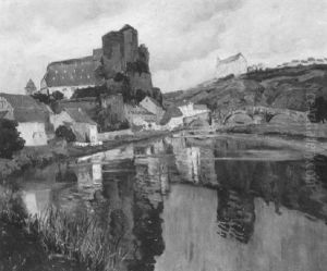 Blick Auf Runkel An Der Lahn Mit Der Burg Der Fursten Zu Wied Und Der Burg Schadeck
