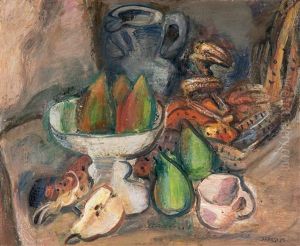 Nature Morte Aux Poires by Jean Gabriel Daragnes