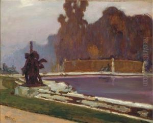 Le Bassin En Automne by Jean Gabriel Daragnes