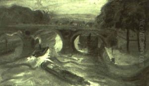 Peniche A La Pointe De L'ile St. Louis by Jean Gabriel Daragnes