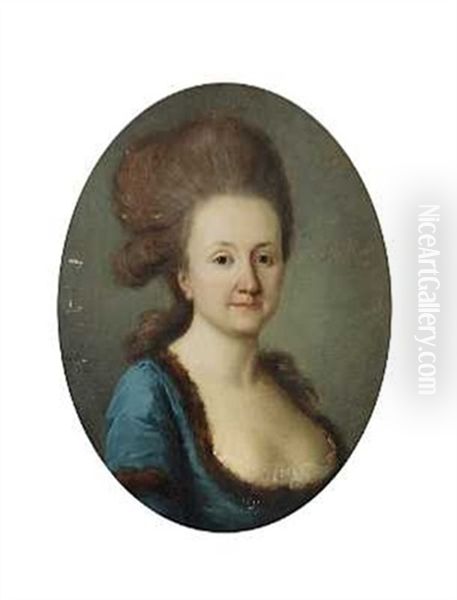 Portraetter Af M. J. V. Bock Sarenhoff Og Dennes Hustru E. C. V. Bock Sarenhoff Fodt V. Stackelberg (pair) - view 1