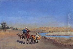 Rastande Grupp I Okenlandskap by Fritz Ludvig von Dardel