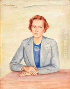 Portratt Forestallande Malin Sievert by Nils Dardel