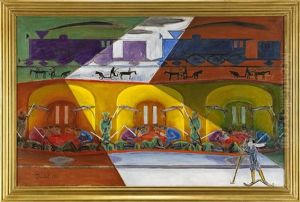 Transsibiriska Expressen by Nils Dardel