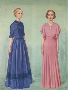 Tva Flickor - Two Girls by Nils Dardel