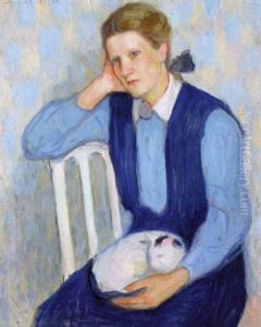 Flickan I Blatt by Nils Dardel