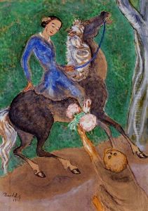 Flicka Pa Hest Med Faun by Nils Dardel