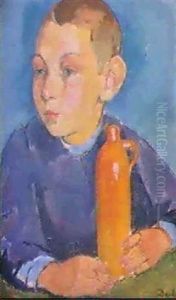 Pojke Med Gult Krus by Nils Dardel