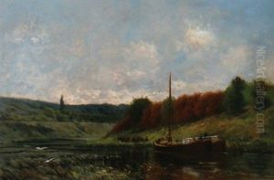 Canal Bridge by Louis Emile Dardoize