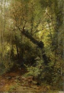 Sous-bois by Louis Emile Dardoize