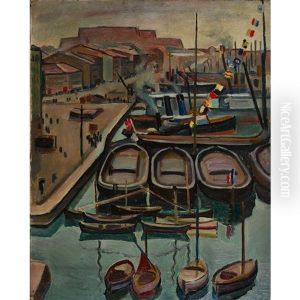 Der Quai Des Belges Im Hafen Von Marseille by Georges Darel