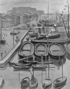 Der Quai Des Belges Im Hafen Von Marseille by Georges Darel