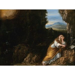 Marie-madeleine A La Sainte-baume by Jean Daret