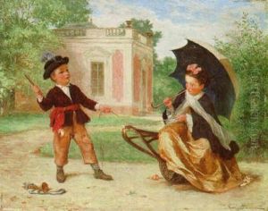 Entertaining A Little Lady by Andre Henri Dargelas