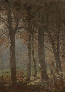Balade En Foret by Jean Edouard Yan Dargent
