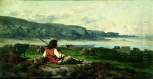 Patre En Bord De Mer by Jean Edouard Yan Dargent