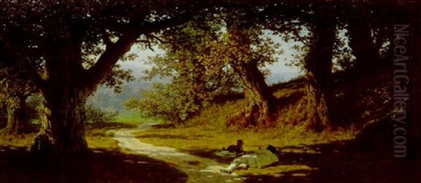 Le Repos Des Promeneurs Sous Les Futaies - view 1