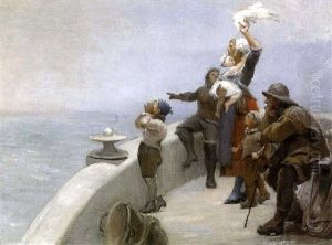 Le Depart Des Pecheurs by Henri Gaston Darien