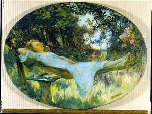 Femme Assoupie Dans Un Hamac