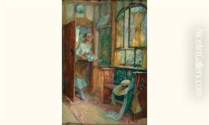 L'heure Du The by Henri Gaston Darien
