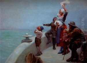 Le Depart Des Pecheurs by Henri Gaston Darien