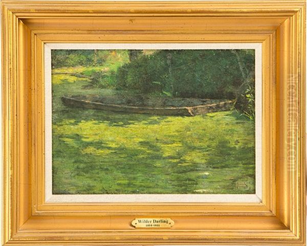 Pond With Canoe - view 1