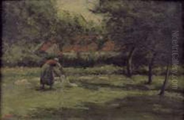 Lavandiere Dans Un Paysage - view 1
