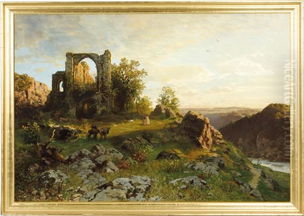 Landschaft Mit Capriccio Und Figuraler Staffage - view 1