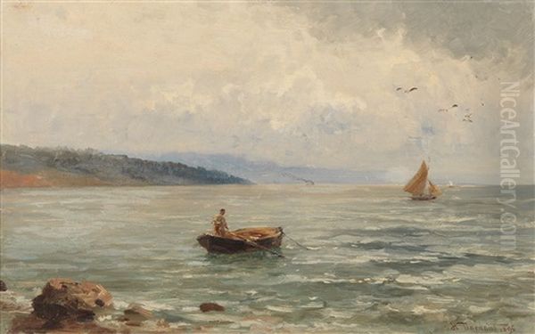 Open Seascape With Boats - view 1