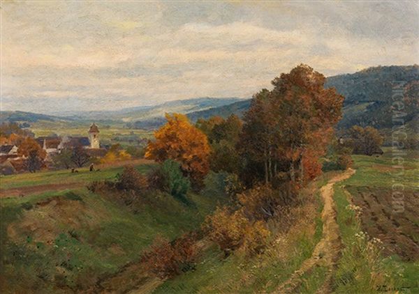 View Of Asperhofen In Late Autumn - view 1