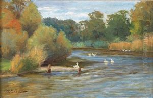 Ducks On The Pond