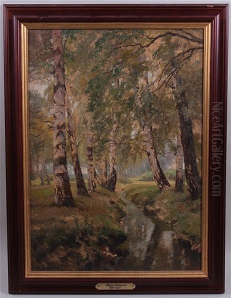 Landschaft Mit Bach Und Birken - view 1