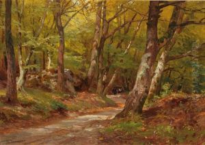Woodland Path With Decorative Figures