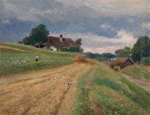 Heranziehendes Gewitter by Hugo Darnaut
