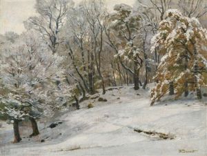 Winterlandschaft (a Winter's Day) by Hugo Darnaut