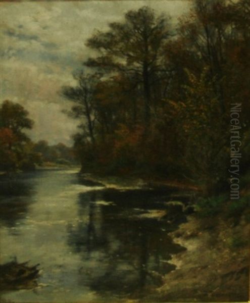Autumn Landscape With River - view 1
