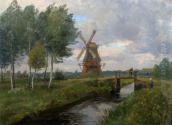 Landschaft Mit Windmuhle - view 1