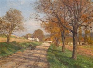 Landstrase Im Herbst