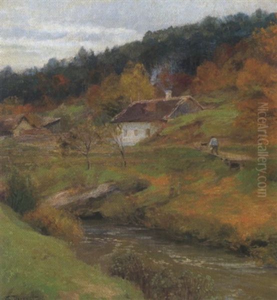 Herbstlandschaft Mit Bauernhaus - view 1