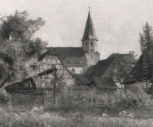 Blick Auf Eine Dorfkirche by Hugo Darnaut