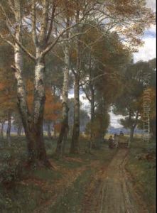 Begegnung Im Herbstwald by Hugo Darnaut