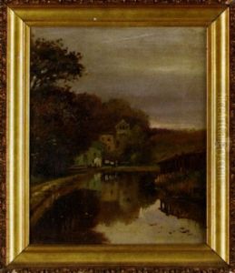 Landscape With River And Houses Landscape With River And Houses