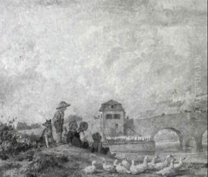 Kindergruppe Am Flusufer by Maximilian Dasio